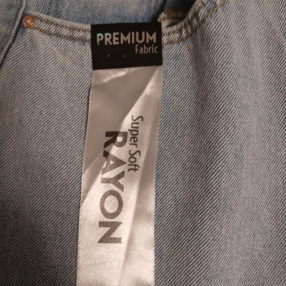 Nwt Simple Society High-rise Barrel Jeans, Baggy Tapered Rolled cuff Light Wash - Picture 7 of 11